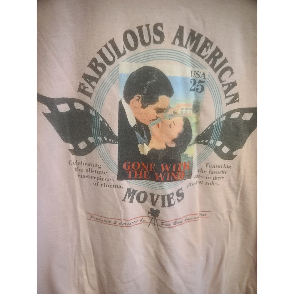 Vintage Gone With The Wind TShirt XL Postmark American Wear Pink Movie Promo USA